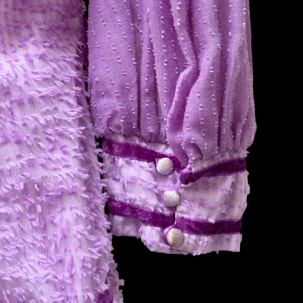 Sue Wong Young Innocent by Arpeja VINTAGE 2 Piece Edwardian Dress Purple Size XS - Picture 10 of 16